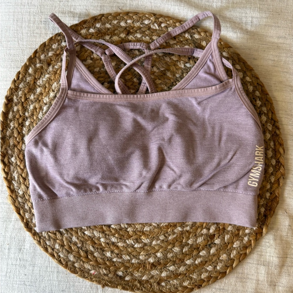 Gymshark Purple Sports Bra with Criss-Cross Back